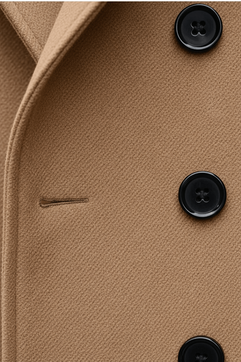 Men’s Double Breasted Notched Lapel Overcoat