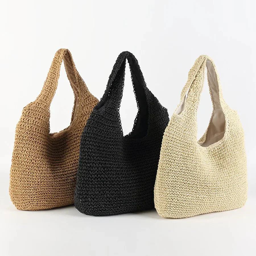 Isoria – Women’s Straw Beach Bag Lightweight & Durable