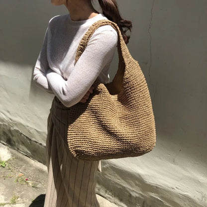 Isoria – Women’s Straw Beach Bag Lightweight & Durable