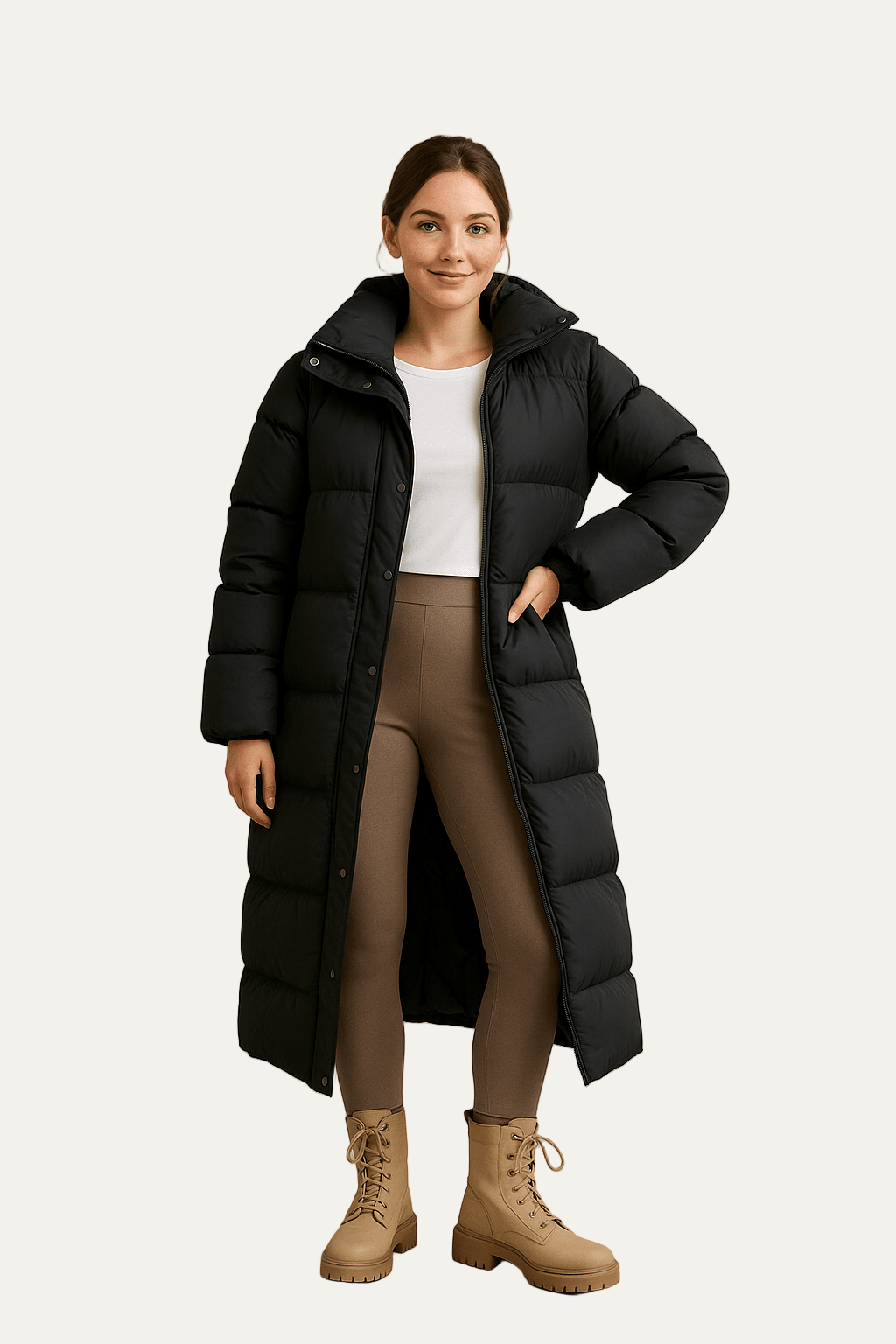 Women’s Cable Knit Zip Up Stand Collar Jacket