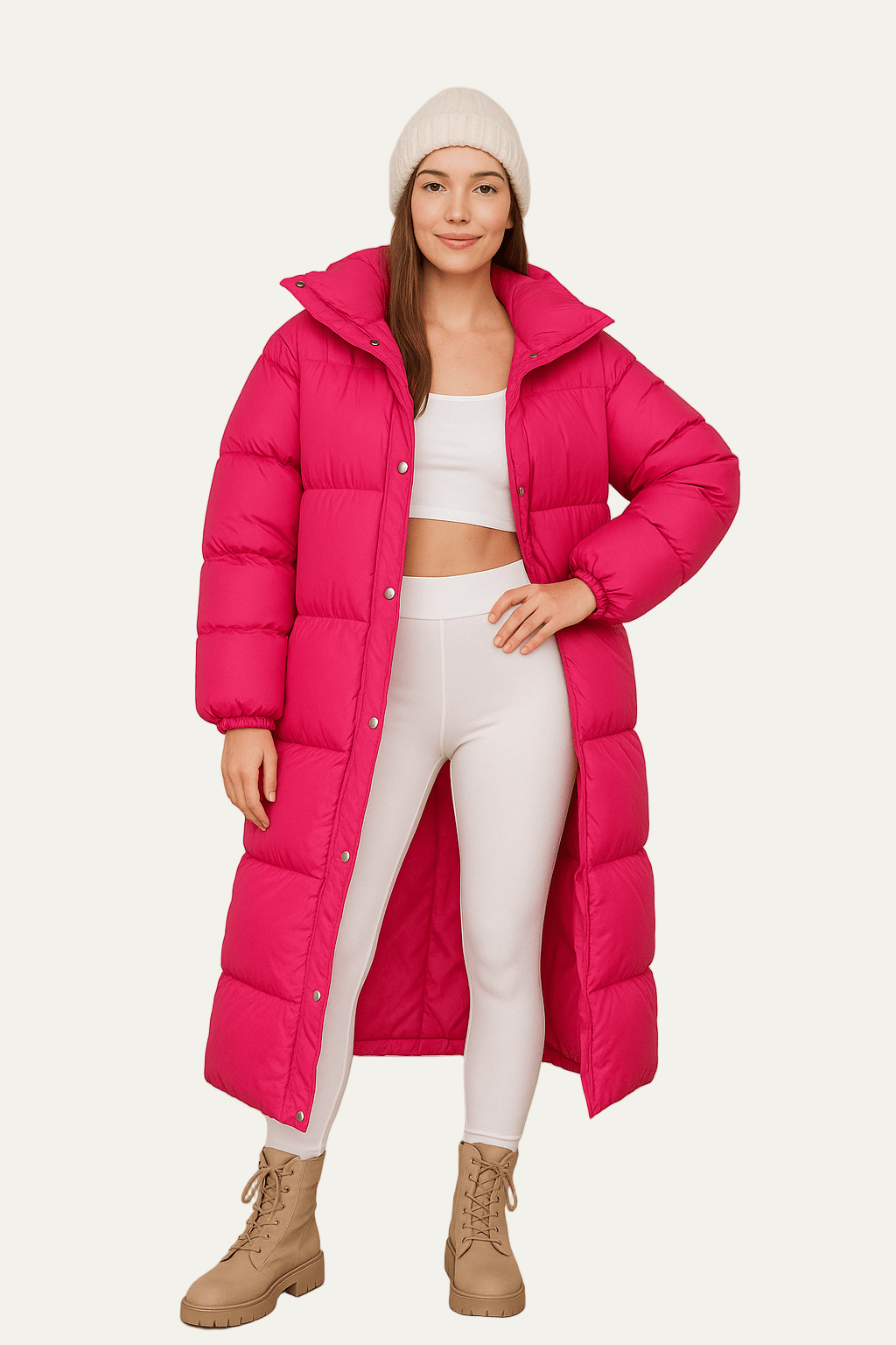 Women’s Cable Knit Zip Up Stand Collar Jacket