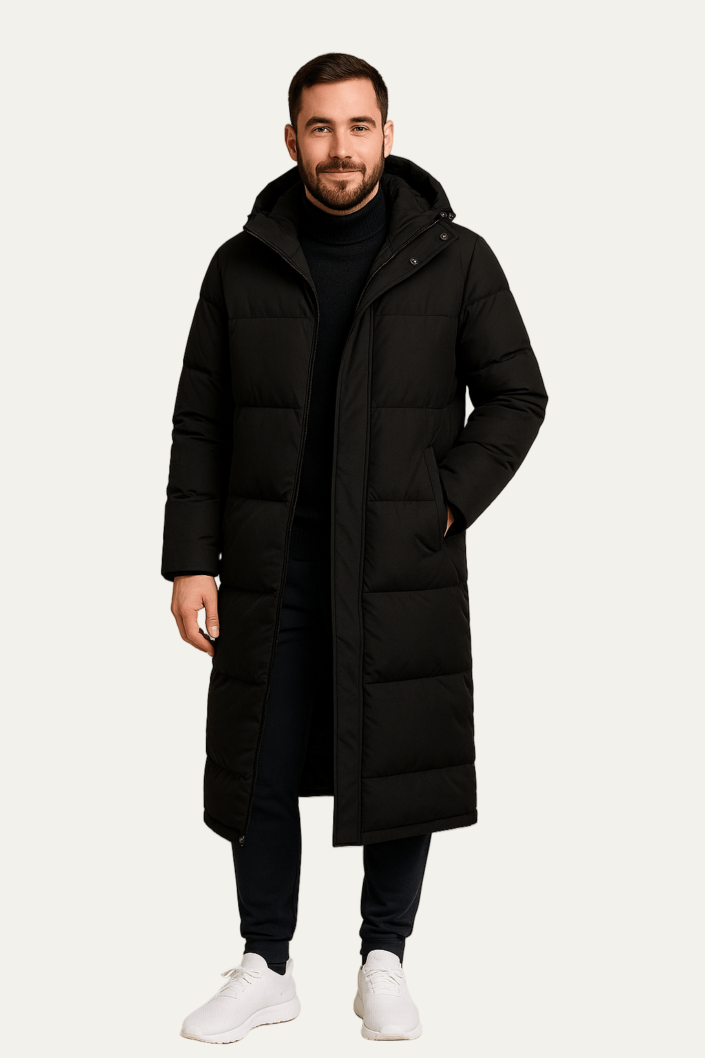 Men’s Full Length Insulated Hooded Puffer Parka