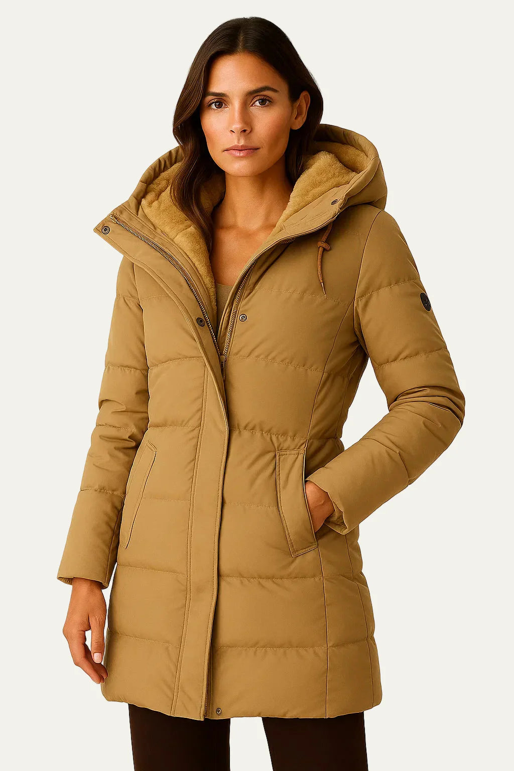 Women’s Insulated Long Quilted Hooded Puffer Coat