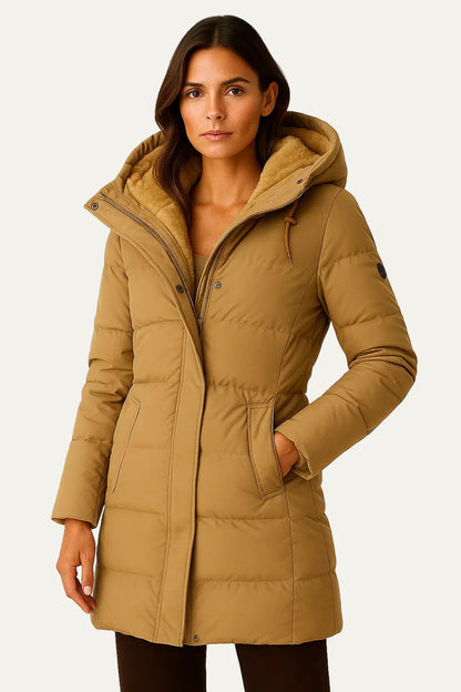 Women’s Insulated Long Quilted Hooded Puffer Coat