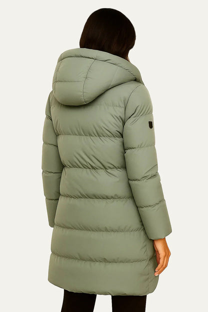 Women’s Insulated Long Quilted Hooded Puffer Coat