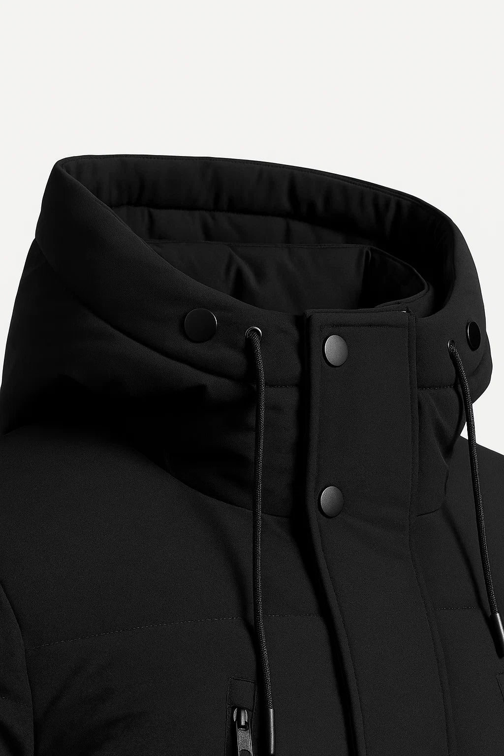 Men’s Double Layer Wool Peacoat with Inner Zip Collar