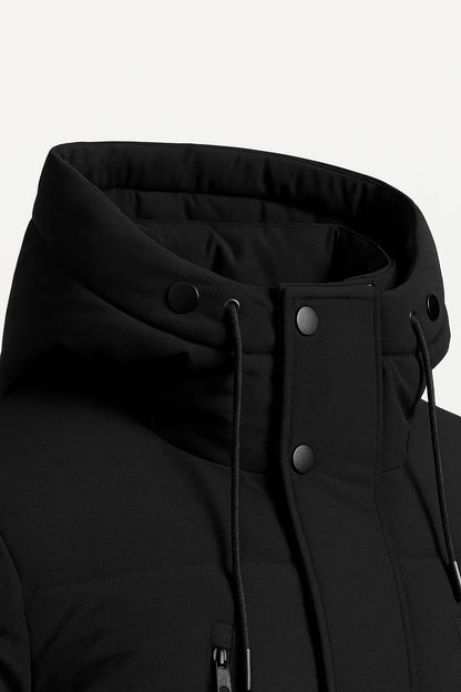 Men’s Double Layer Wool Peacoat with Inner Zip Collar