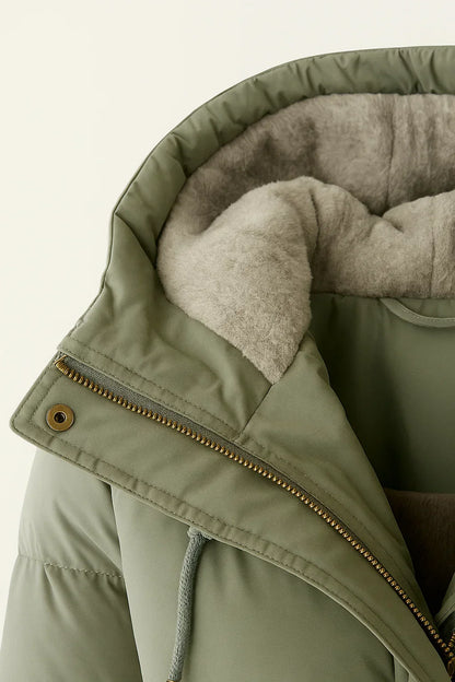 Women’s Insulated Long Quilted Hooded Puffer Coat