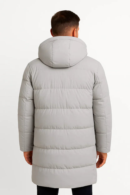 Men’s Double Layer Wool Peacoat with Inner Zip Collar