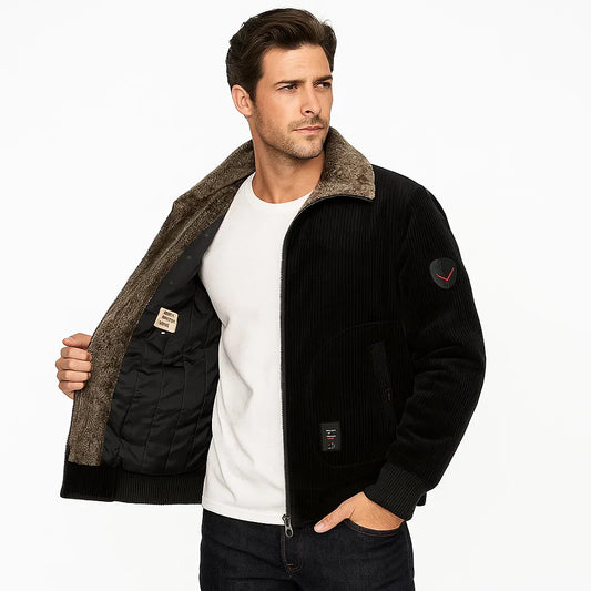 Men’s Casual Corduroy Style Bomber Jacket