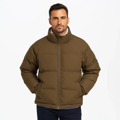 Men’s Zip-Up Warm Quilted Puffer Jacket | Outerwear