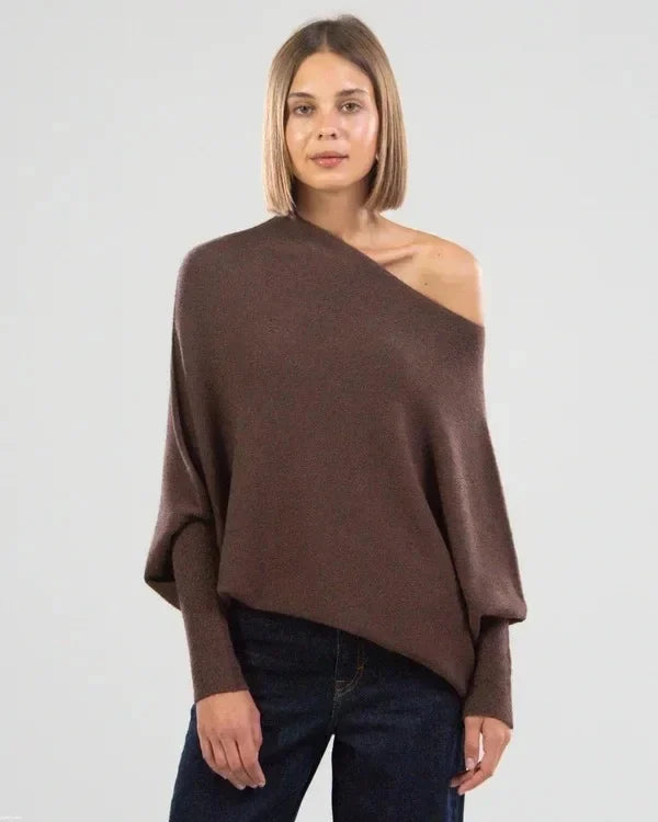Asymmetrical Oversized Women's Sweater - Sophia