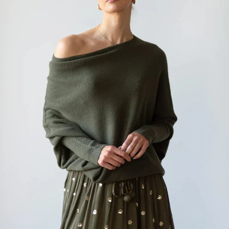 Asymmetrical Oversized Women's Sweater - Sophia