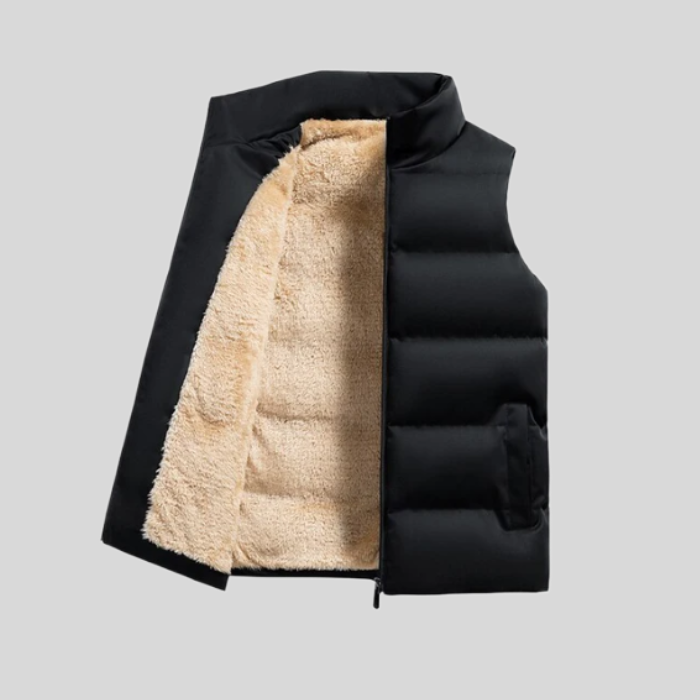 Azana | Sleeveless Puffer Jacket with Zip & Faux Fur Lining