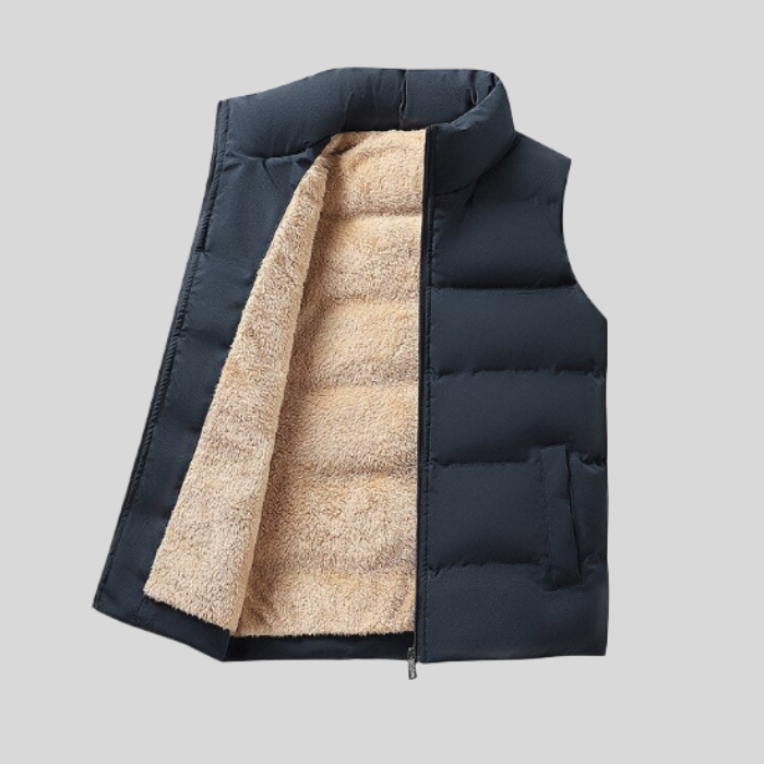 Azana | Sleeveless Puffer Jacket with Zip & Faux Fur Lining
