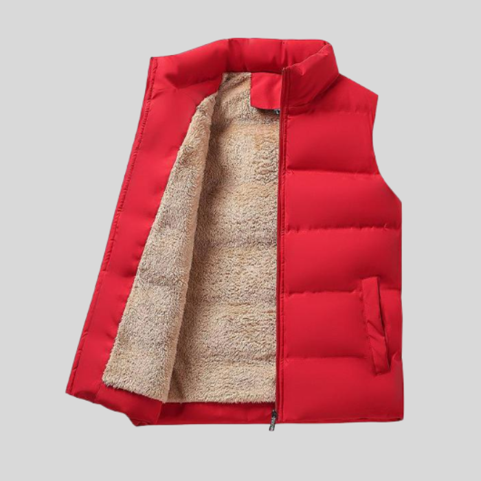 Azana | Sleeveless Puffer Jacket with Zip & Faux Fur Lining