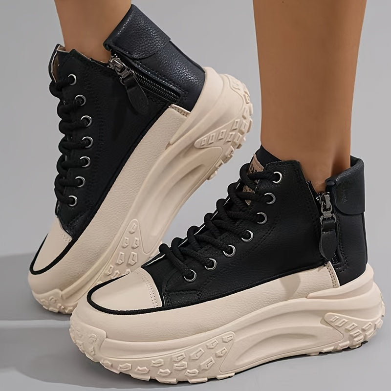 Comfy Women's High Top Sneakers for Daily Wear - BritishElegance
