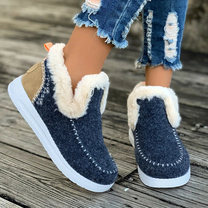 Women’s Fleece-Lined Winter Slippers – Soft Shoes