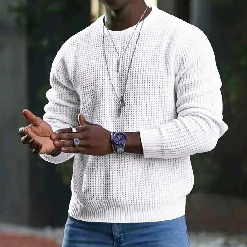 Warm Men's Knit Crew Neck Winter Sweater - BritishElegance