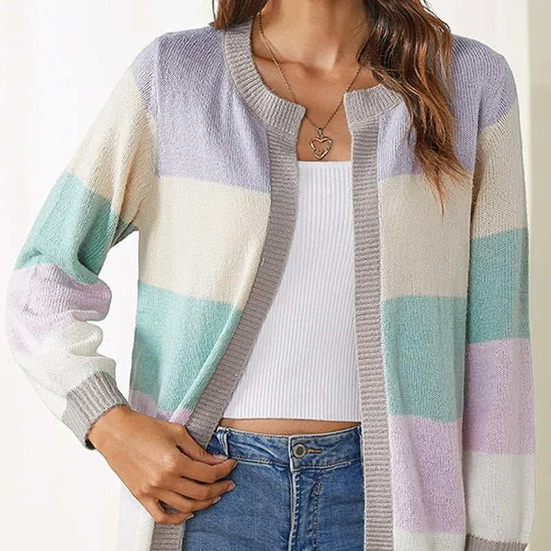 Women's Fashionable Colourful Open Cardigan Sweater