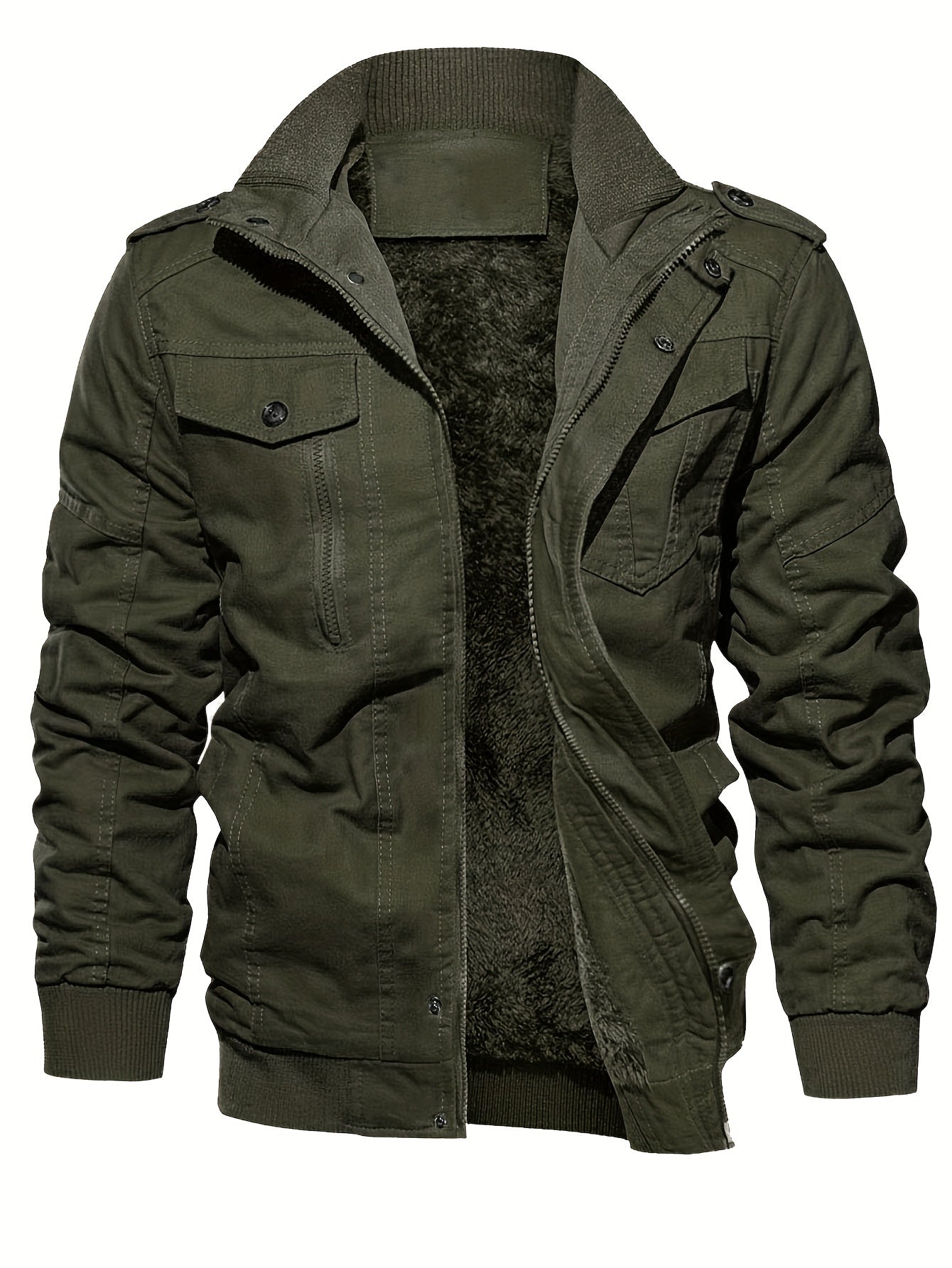 Warm Waterproof Men's Winter Parka Coat With Fleece Lining