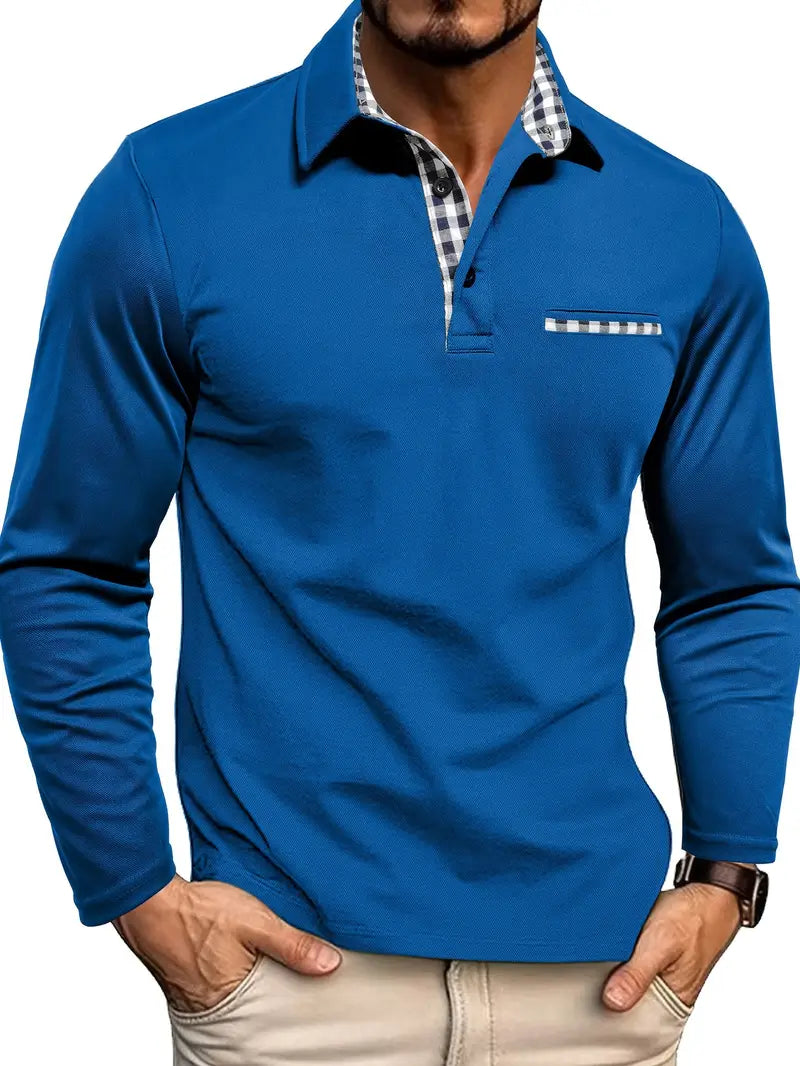 Comfortable Mens Long Sleeve Polo Shirt