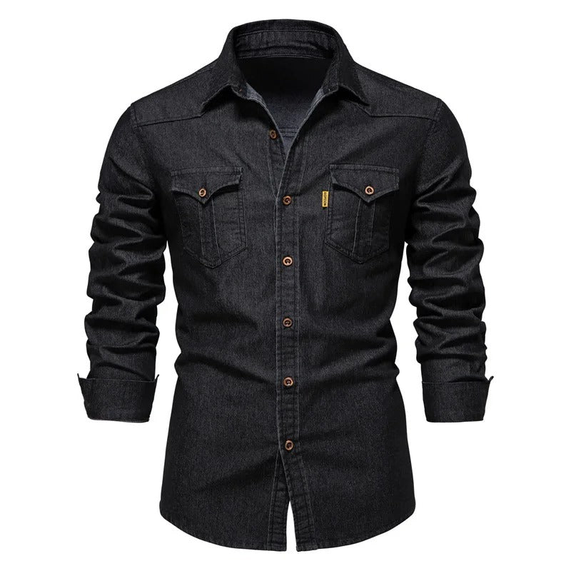 Classic Western Style Denim Shirt