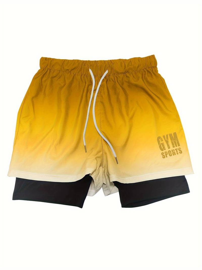 Men's Alexander 2-in-1 Ombre Shorts with Double Layer