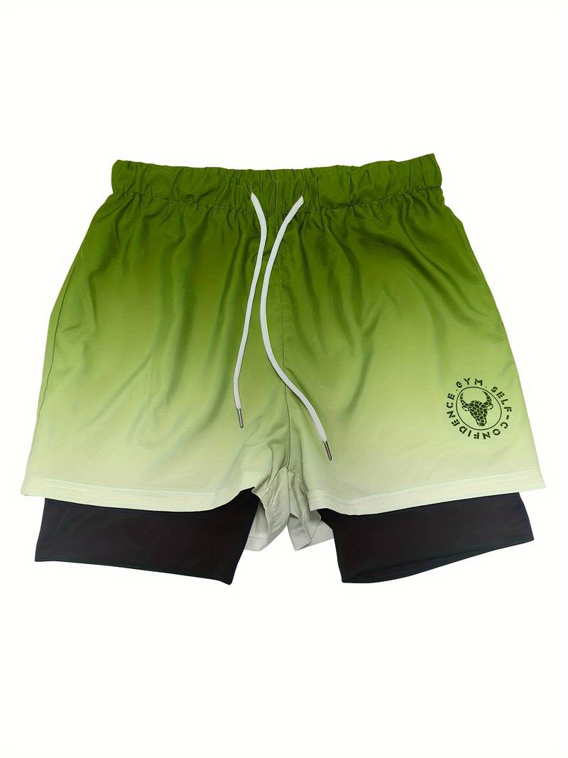 Men's Alexander 2-in-1 Ombre Shorts with Double Layer