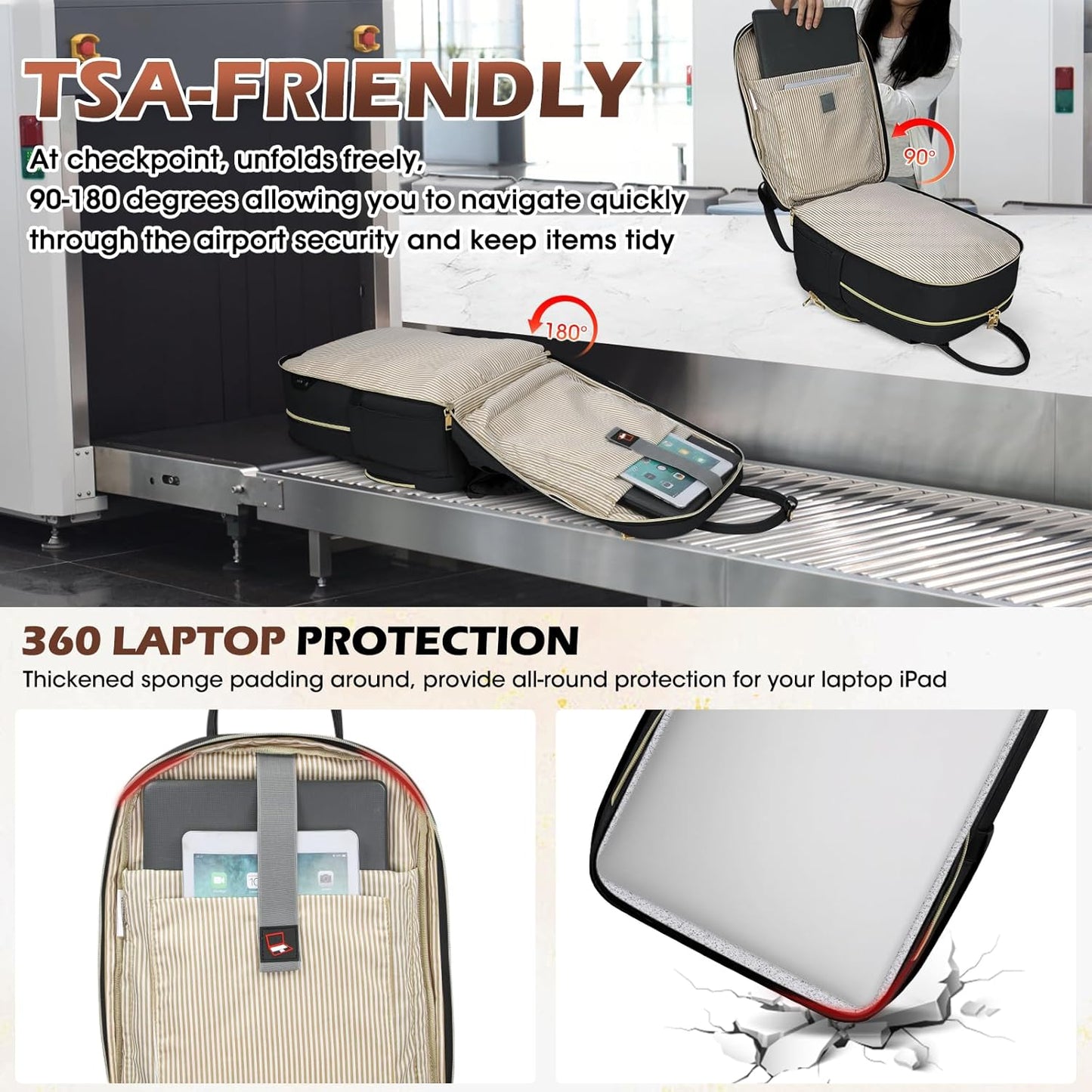 Water-Resistant Travel Laptop Backpack with Organised Compartments – 15.6' Fit
