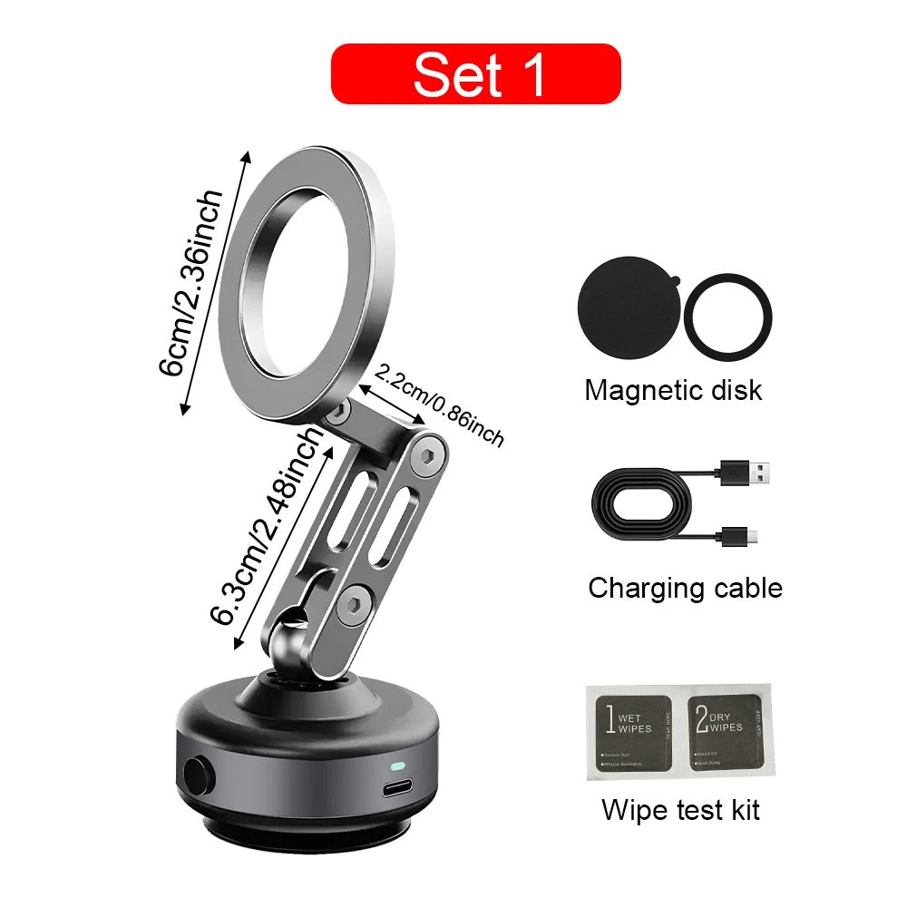 Strong Magnetic Car Phone Mount With Suction Cup