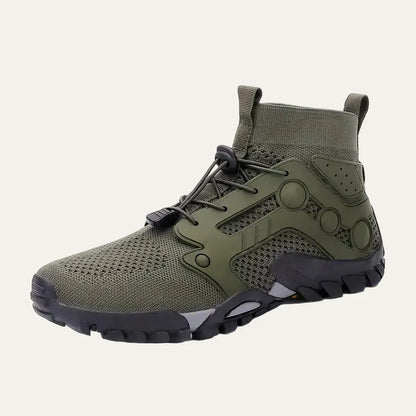 Men’s Mid Cut Trail Shoe with Knit Cuff and Quick Lace