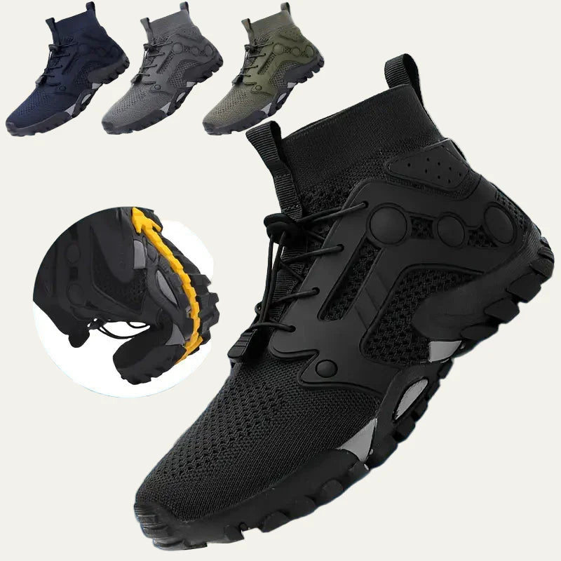 Men’s Mid Cut Trail Shoe with Knit Cuff and Quick Lace