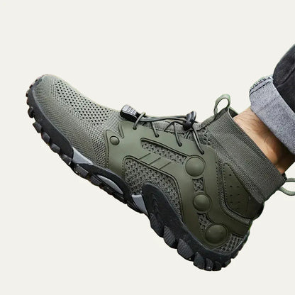 Men’s Mid Cut Trail Shoe with Knit Cuff and Quick Lace