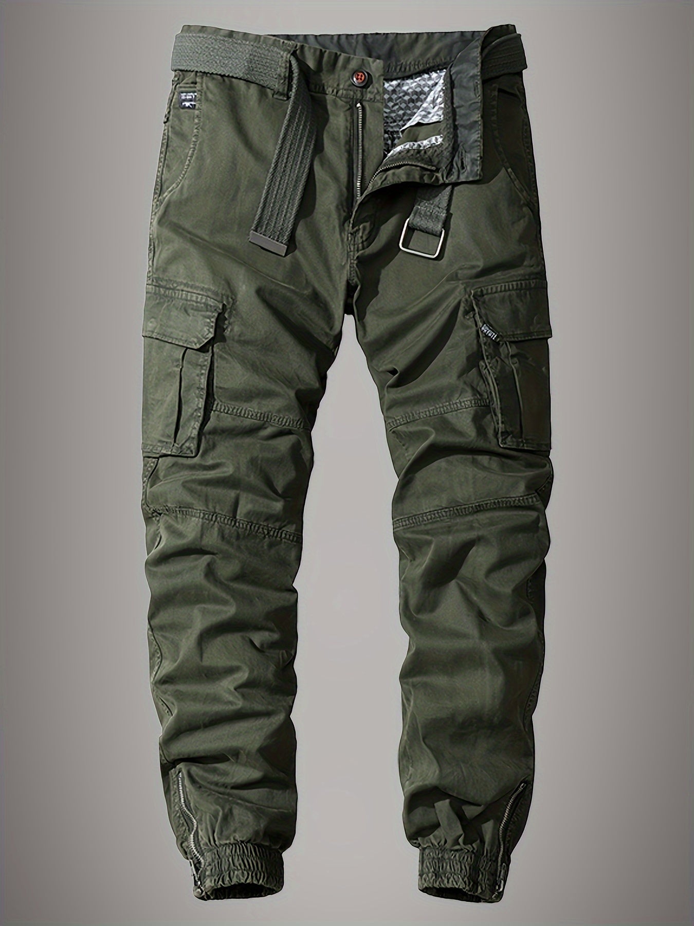 Premium Men’s Cargo Joggers – Embroidered Design with Multiple Pockets
