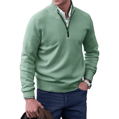 Classic Men's Quarter Zip Pullover Sweater