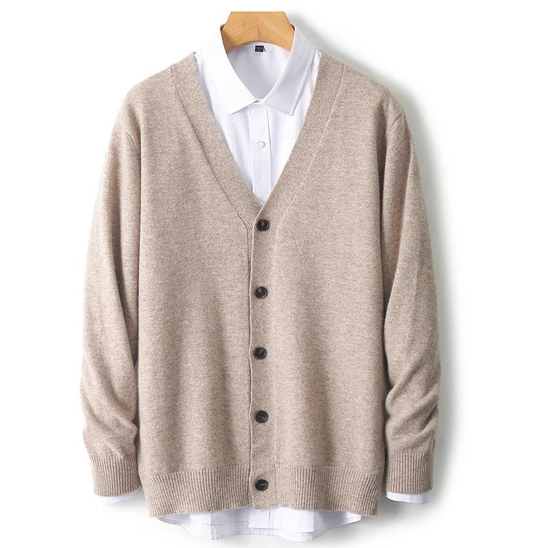 Classic Men's Button Front Sweater Cardigan