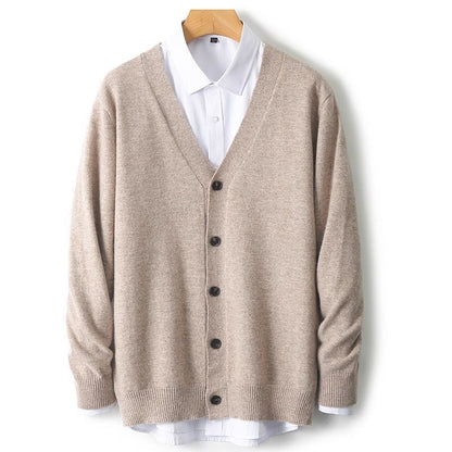 Classic Men's Button Front Sweater Cardigan