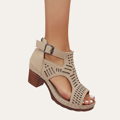 Women's Wedge Sandals with Cutouts
