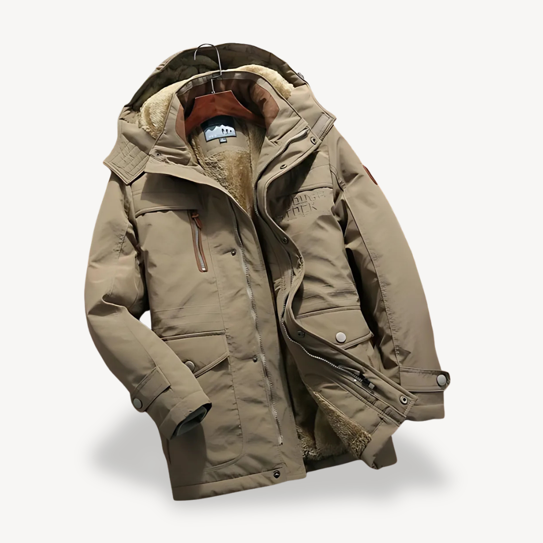 Winter Parka Jacket with Fleece Lining