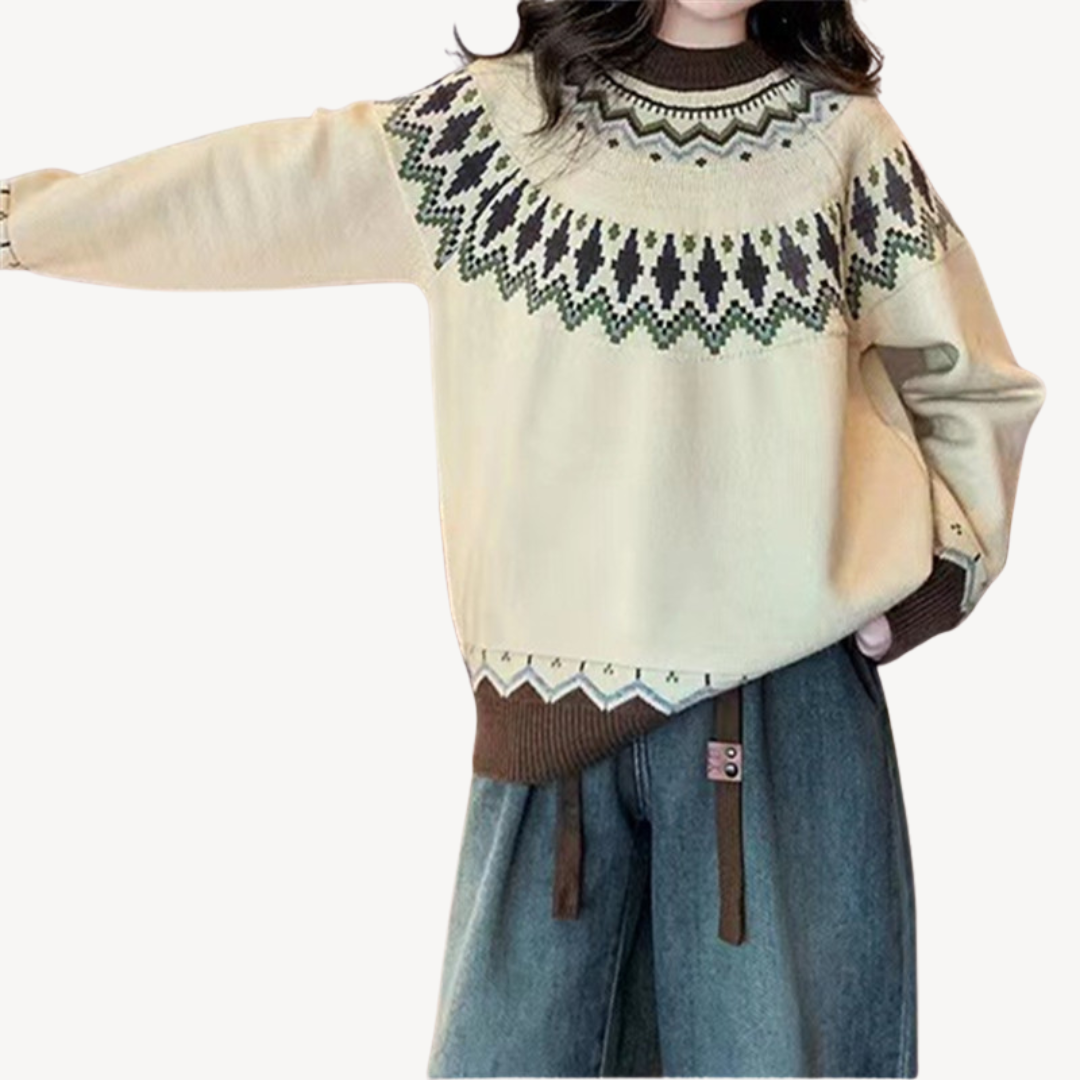 Embroidered Floral Sweater for Women
