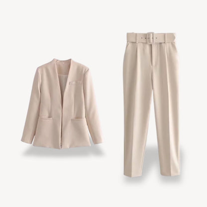 Suit Blazer Pants Set Women