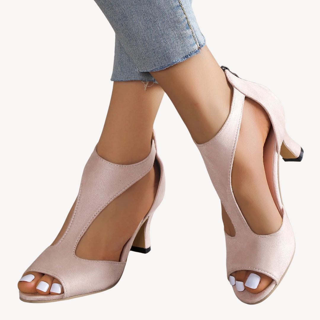Suede Ergonomic Orthopedic Heels Women