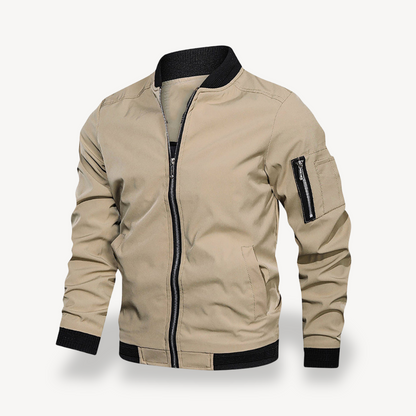 Men’s Zipper Closure Bomber Jacket