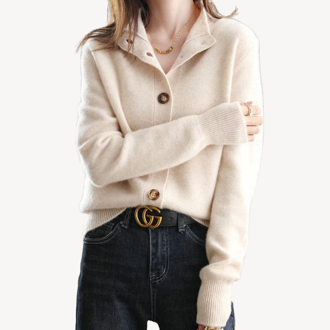 Soft Knit Button-Down Sweater for Women