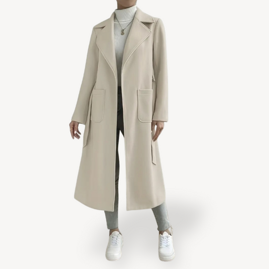 Women's Long Open Coat with Pockets