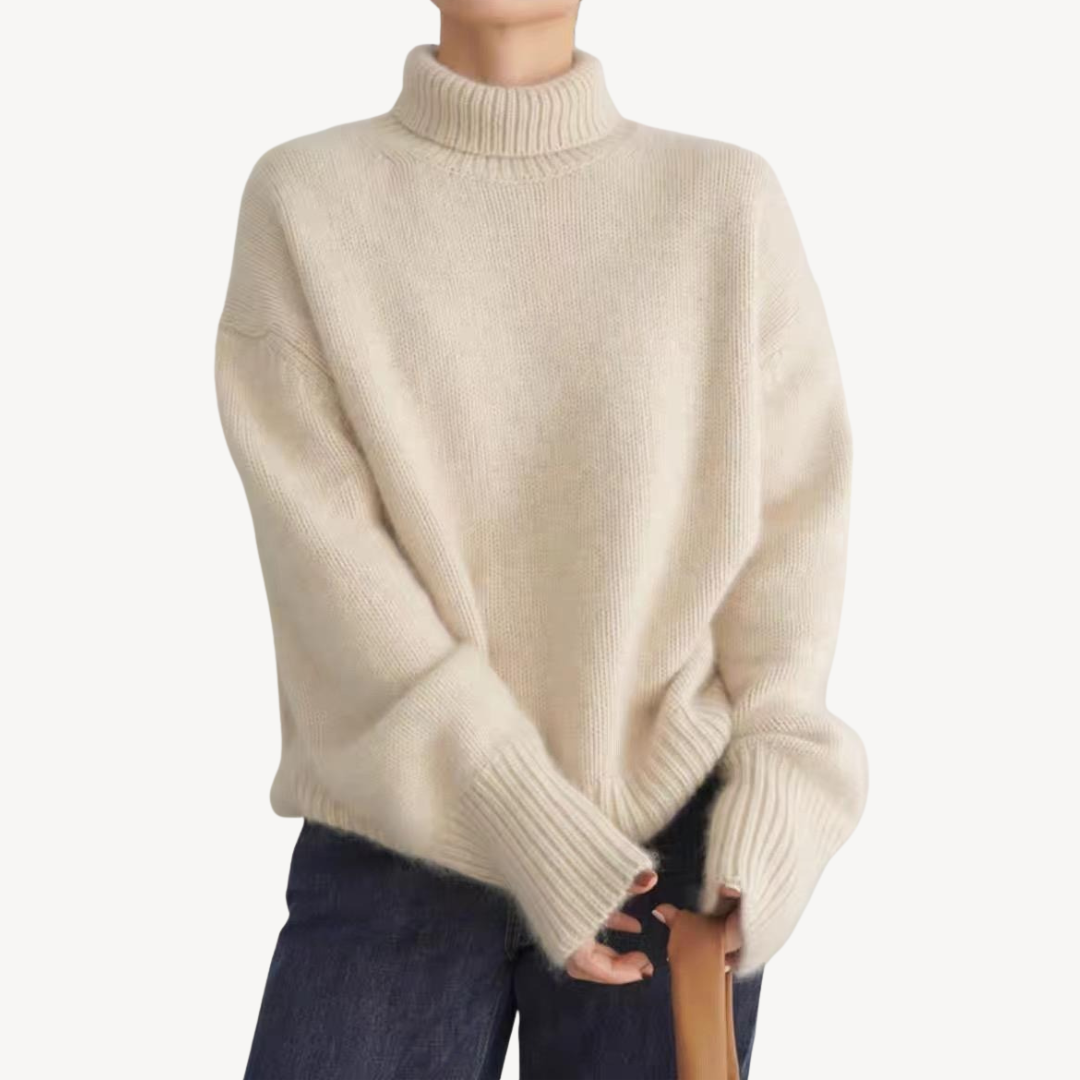 Women’s Soft Knit Fabric Turtleneck Sweater