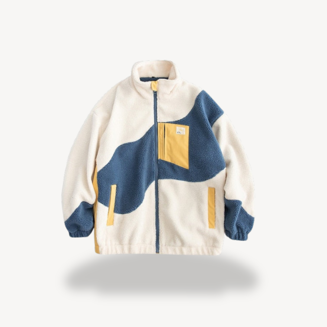 Men’s Colorblock Fleece Zip-Up Jacket