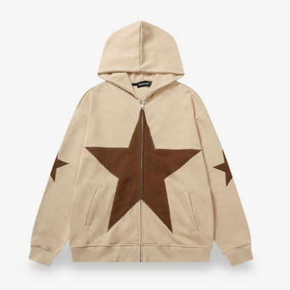 Men's Star Zip-Up Hoodie