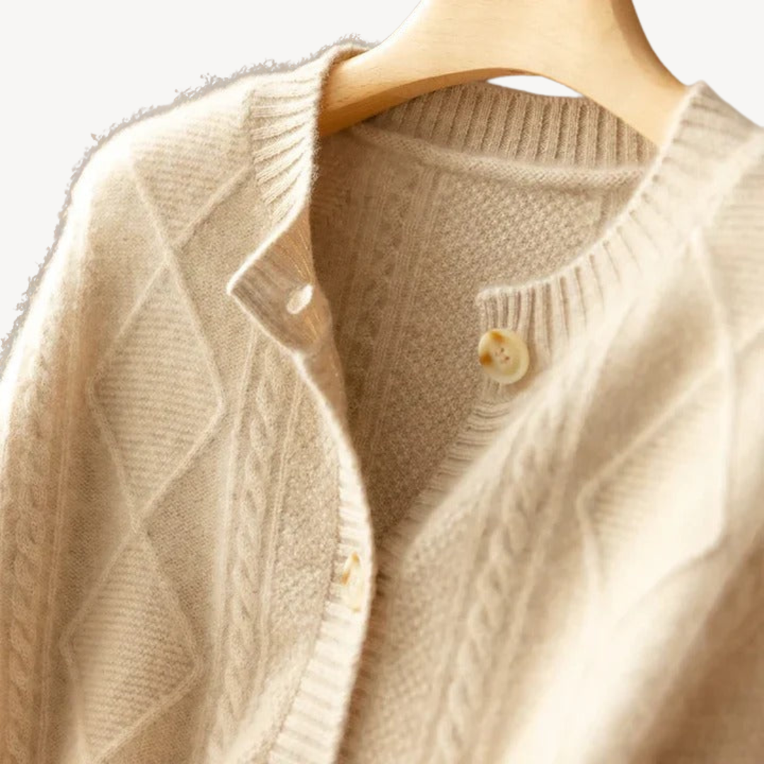 Button-Front Knit Cardigan for Women